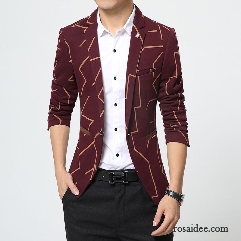 Blazer Herren Online Shop Anzüg Herren Jugend Heißer Art Schlank Feder Blazer Überzieher Herbst Freizeit Rabatt