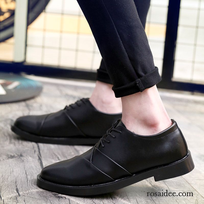 Exklusive Schuhe Herren Spitze Trend Casual Atmungsaktiv Feder Schwarz Schuhe Geschäft Sommer England Teenager Lederschue Herren Kaufen