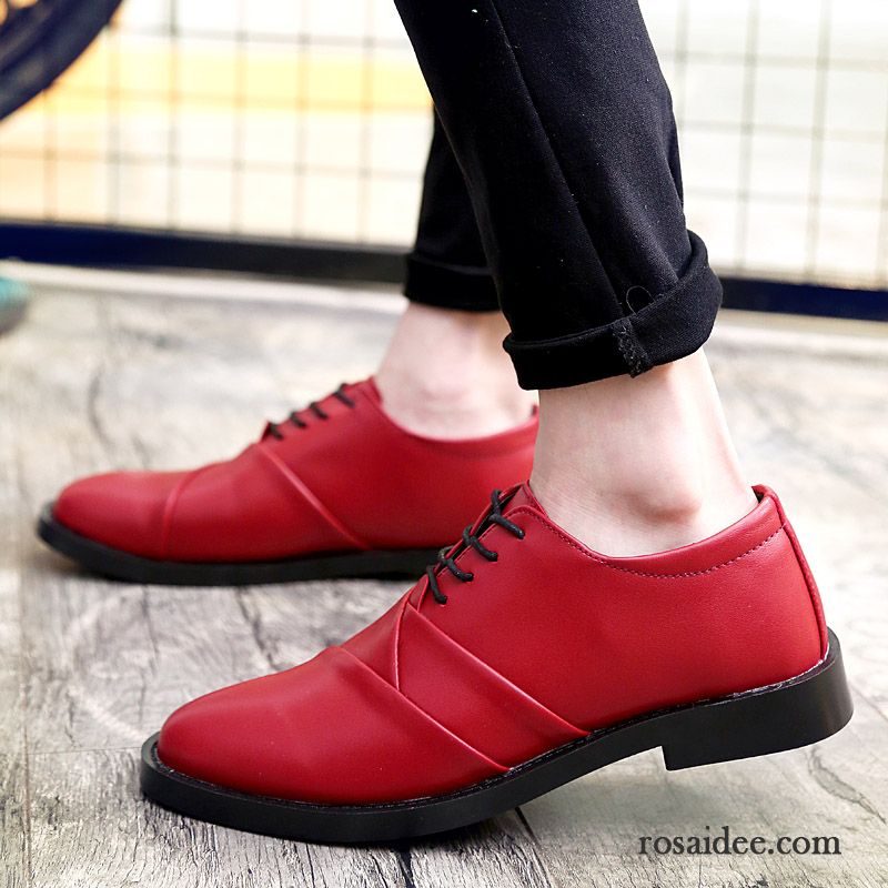 Exklusive Schuhe Herren Spitze Trend Casual Atmungsaktiv Feder Schwarz Schuhe Geschäft Sommer England Teenager Lederschue Herren Kaufen