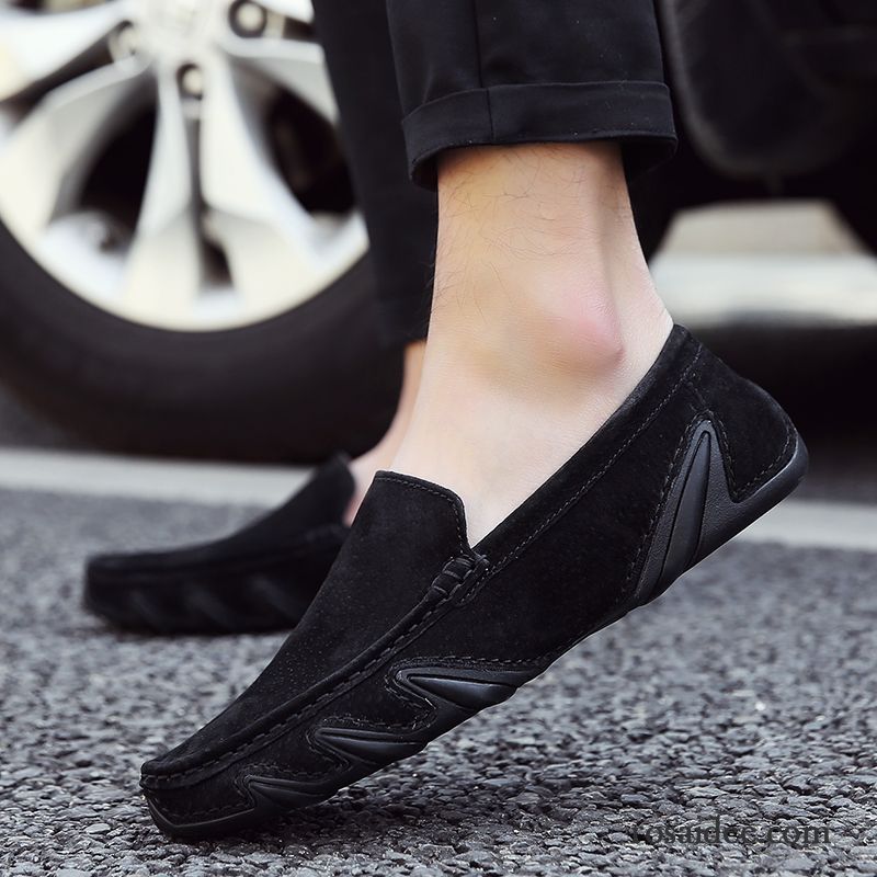 Halbschuhe Herren Gefrostet Persönlichkeit Echtleder Neue Trend Feder Grau