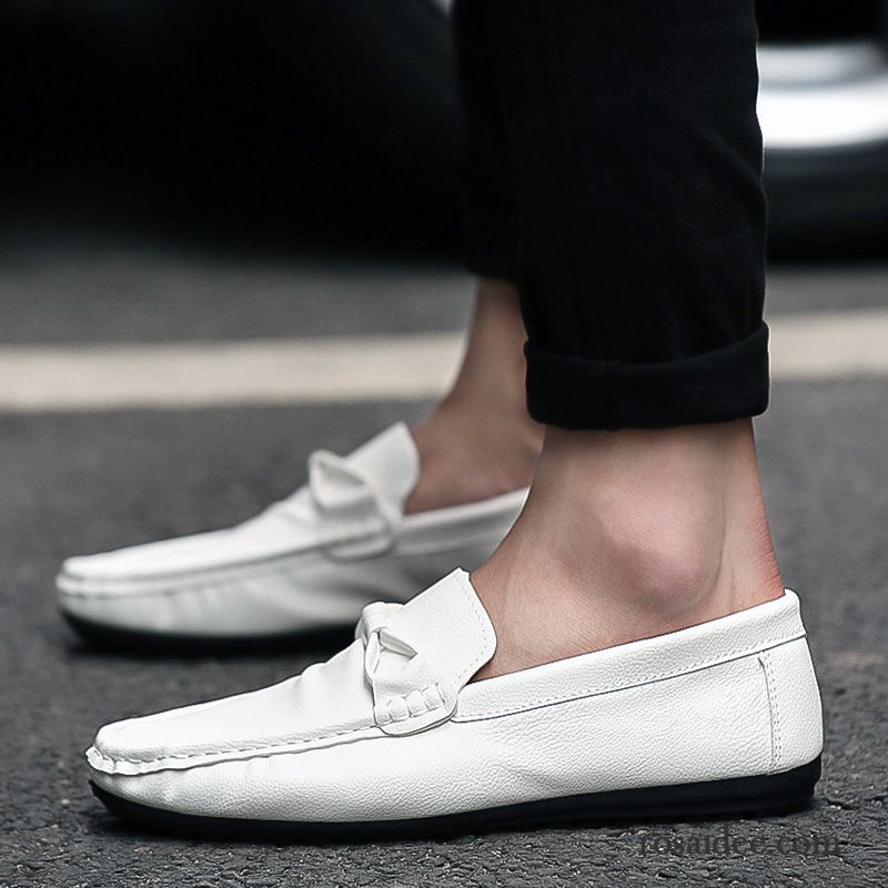 Halbschuhe Herren Leder Casual Sommer Schuhe Herren Trend Faul Neue Feder Slip-on Niedrig Günstig