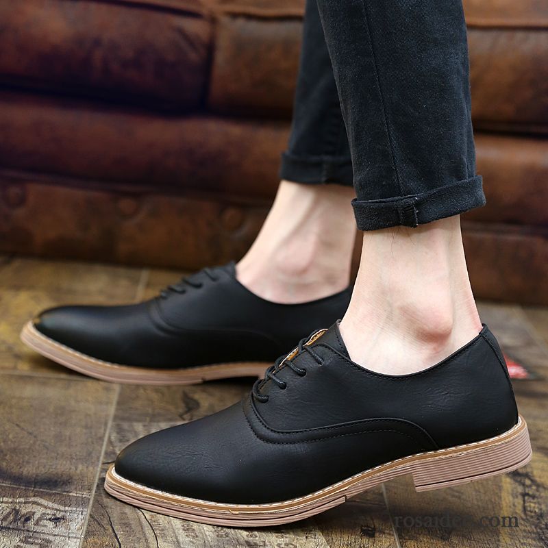 Herbst Schuhe Herren Casual Sommer Lederschue Herren England Atmungsaktiv Erhöht Teenager Trend Schuhe Geschäft Verkaufen