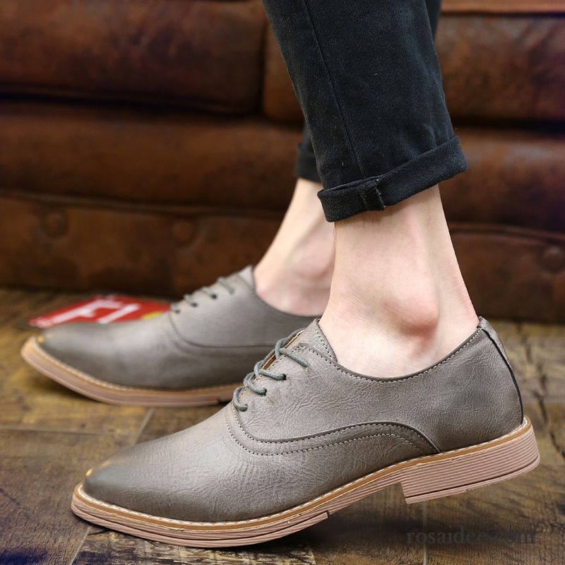 Herbst Schuhe Herren Casual Sommer Lederschue Herren England Atmungsaktiv Erhöht Teenager Trend Schuhe Geschäft Verkaufen