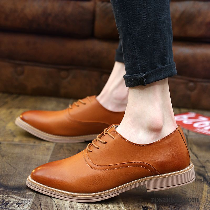 Herbst Schuhe Herren Casual Sommer Lederschue Herren England Atmungsaktiv Erhöht Teenager Trend Schuhe Geschäft Verkaufen