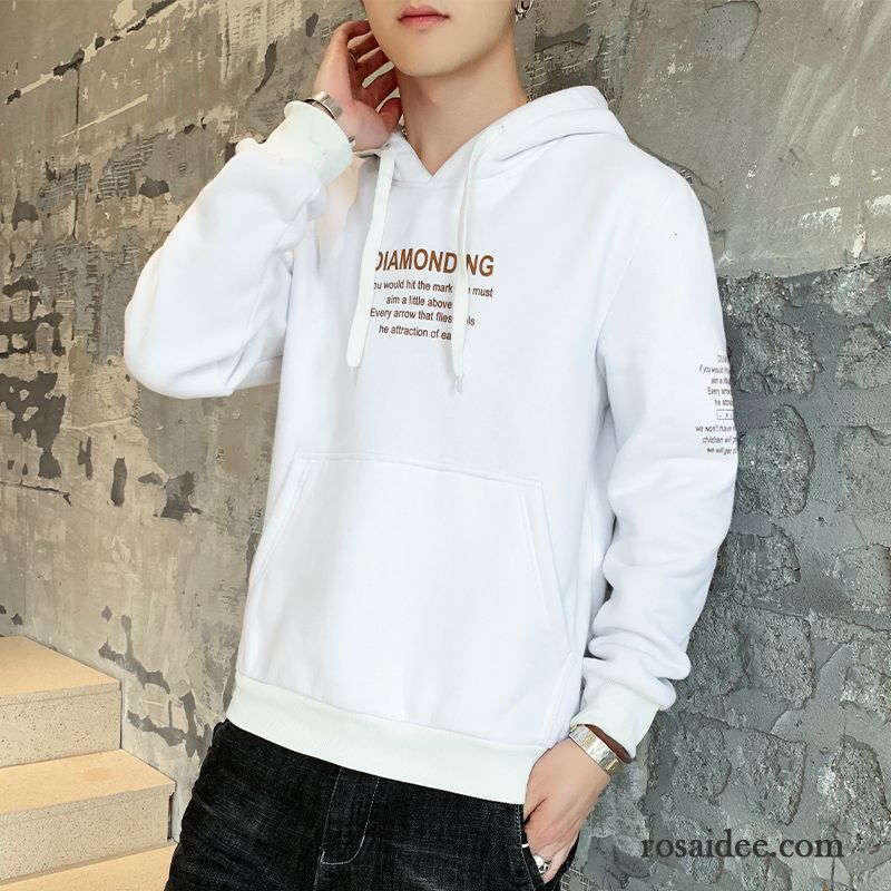 Hoodie Herren Hoodies Trend Feder Neu Schüler Lange Ärmel Weiß