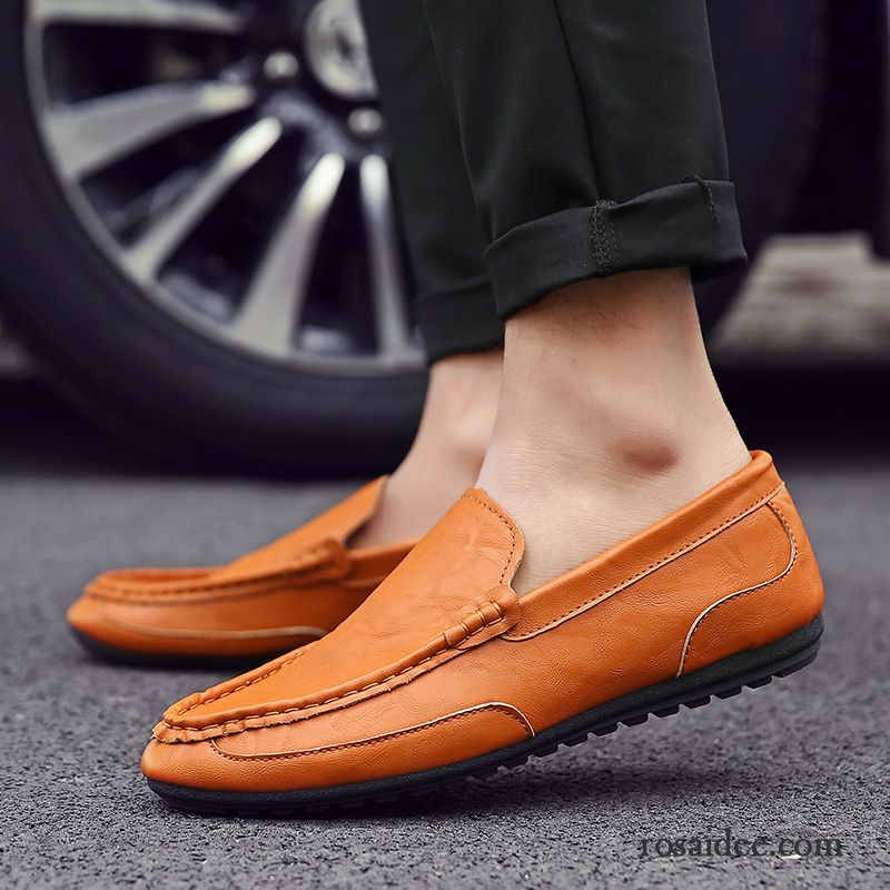 Kurzschaft Herren Sommer Neue Herbst Atmungsaktiv Herren Fahrschuhe Casual Gefrostet Lederschue Günstig