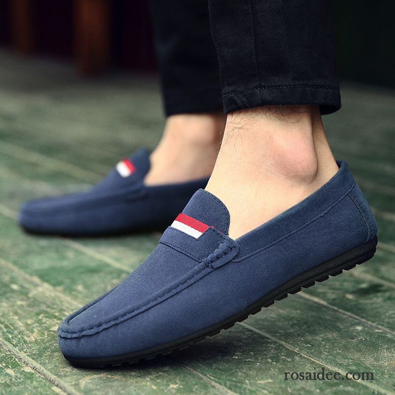 Kurzschaft Herren Sommer Neue Herbst Atmungsaktiv Herren Fahrschuhe Casual Gefrostet Lederschue Günstig