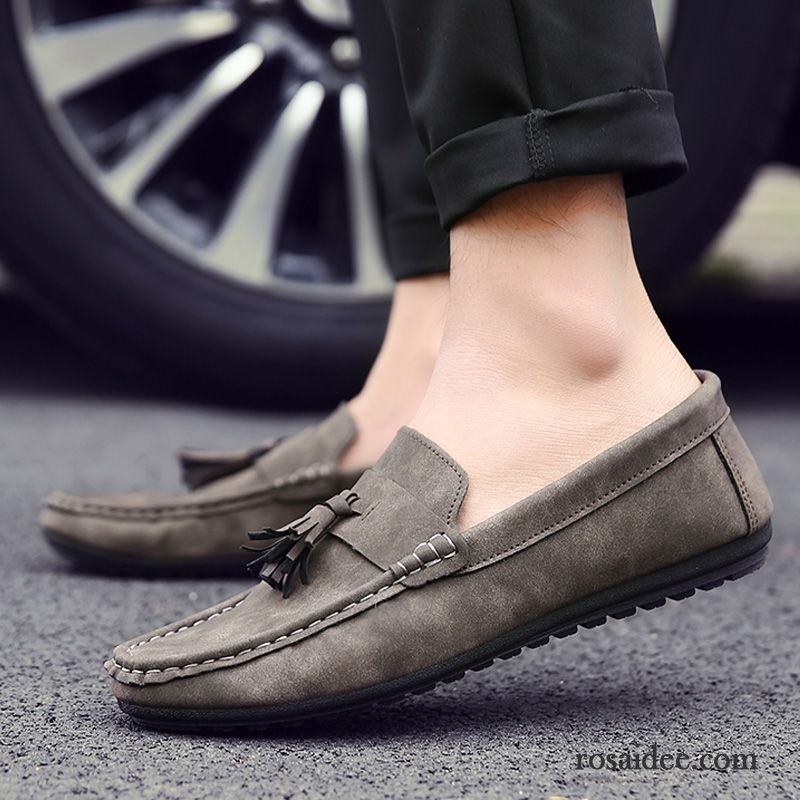 Kurzschaft Herren Sommer Neue Herbst Atmungsaktiv Herren Fahrschuhe Casual Gefrostet Lederschue Günstig