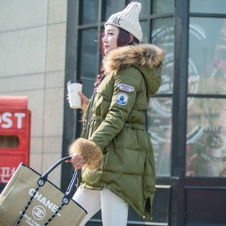 Leichte Damen Steppjacke Duck Nach Unten Verdickung Langer Abschnitt Trend Daunenjacke Damen Weiß Kapuze Winter Kaufen