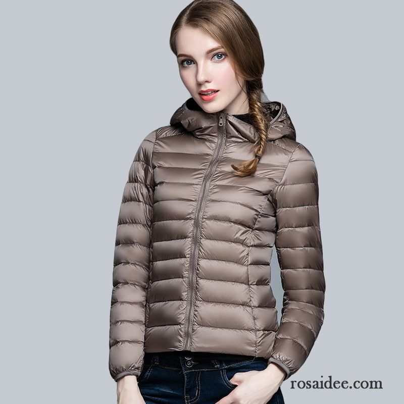 Leichte Steppjacke Damen Rosa Winter Herbst Licht Kapuze Mode Daunenjacke Kurzer Absatz Überzieher Neu Damen Kaufen