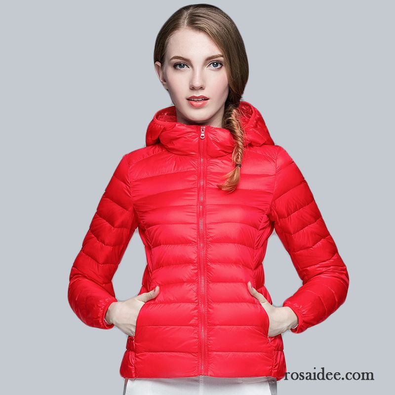 Leichte Steppjacke Damen Rosa Winter Herbst Licht Kapuze Mode Daunenjacke Kurzer Absatz Überzieher Neu Damen Kaufen