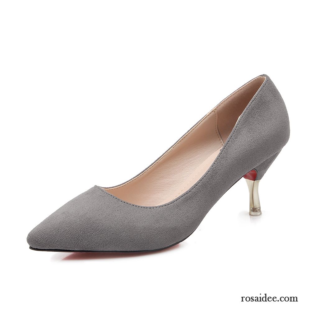 Rote Pumps Günstig Pumps Schwarz Herbst Rosa Dünne Fersen Damen Feder Schuhe Beruf Wildleder Hochzeit Schuhe Schnürschuhe Spitze