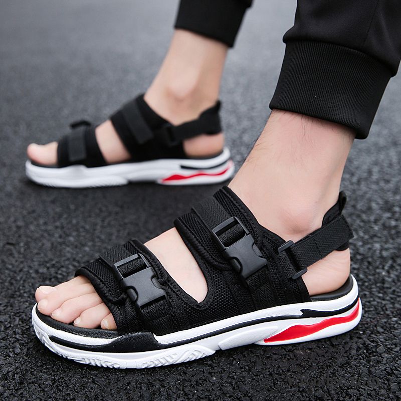 Sandalen Herren Neue Trend Sommer Hausschuhe Persönlichkeit Pantolette Sandfarben Gelb