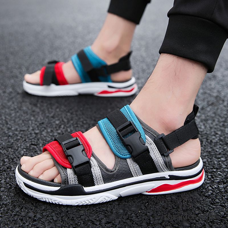 Sandalen Herren Neue Trend Sommer Hausschuhe Persönlichkeit Pantolette Sandfarben Gelb