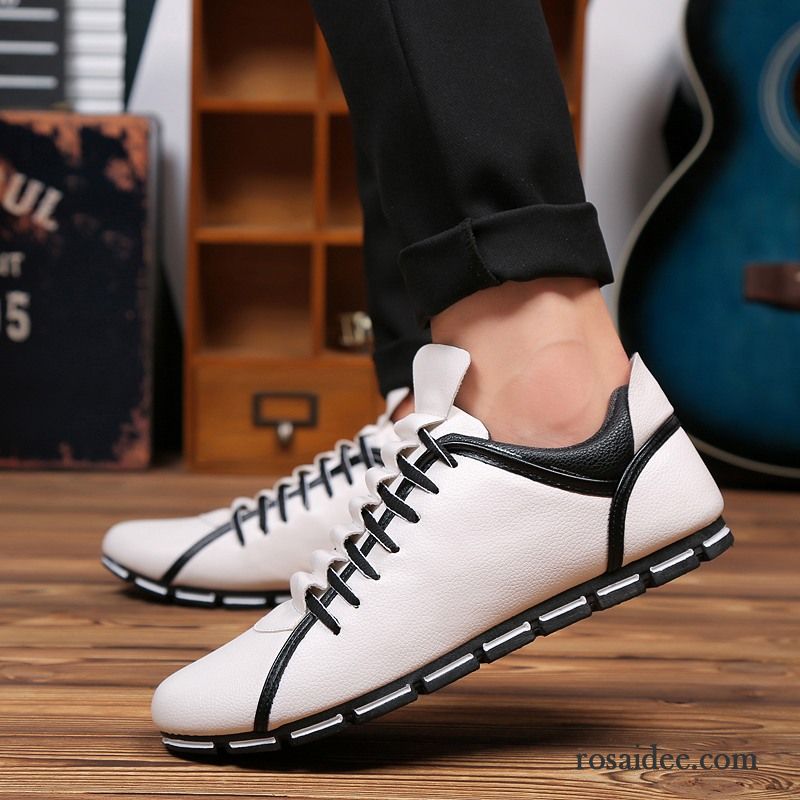 Sport Sandalen Herren Atmungsaktiv Skaterschuhe England Casual Herren Schnürung Segeltuch Trend Herbst Lederschue Billig