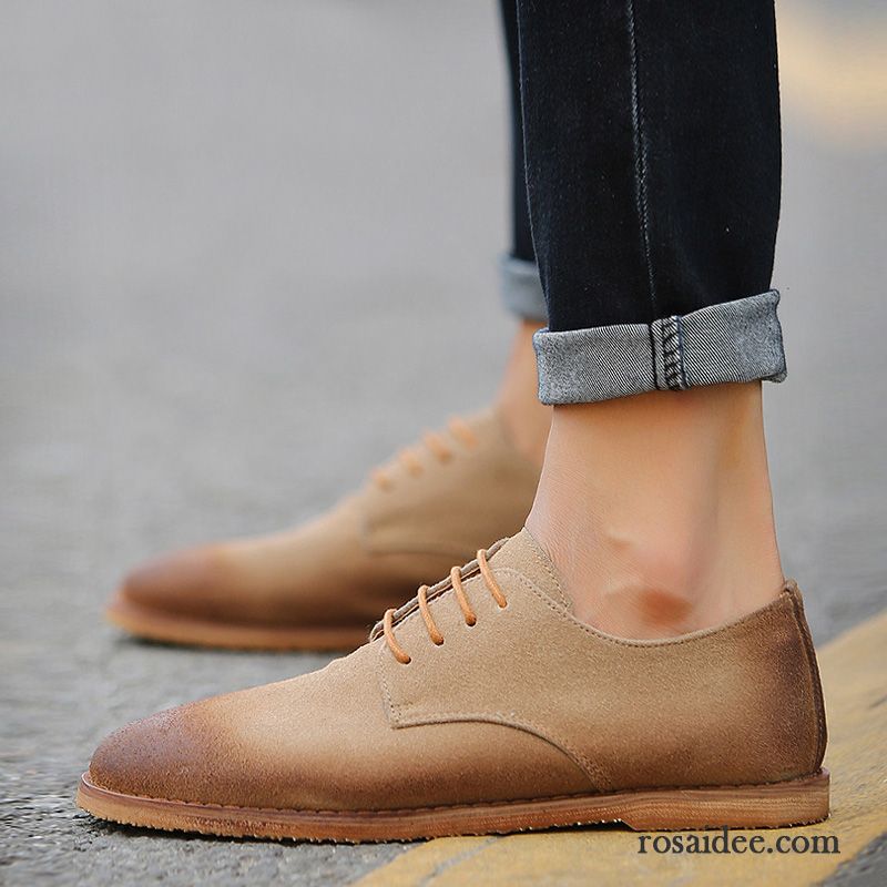 Weisse Herren Schuhe Geschäft Trend England Lederschue Gefrostet Spitze Schuhe Casual Herbst Herren Neue Retro