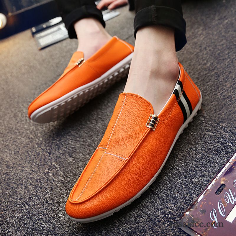 Weiße Leder Schuhe Herren Casual Lederschue Schuhe Slip-on Faul Herbst Herren Neue Trend Günstig