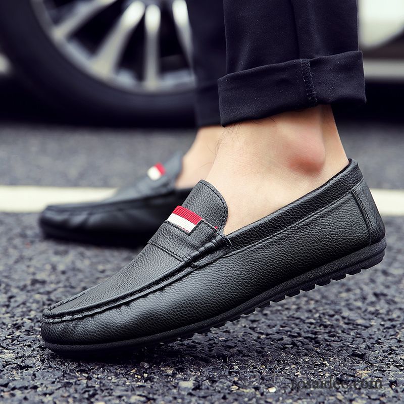 Weiße Leder Schuhe Herren Casual Lederschue Schuhe Slip-on Faul Herbst Herren Neue Trend Günstig