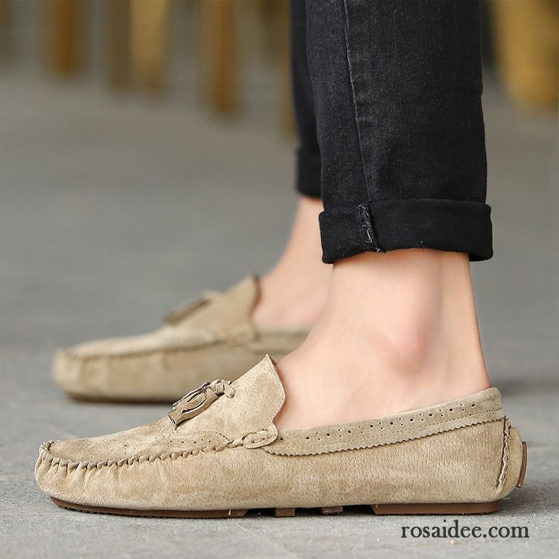 Winter Halbschuhe Herren Trend Jugend Faul Slip-on Lederschue Echtleder Atmungsaktiv Sommer Schuhe Casual Herren Günstig