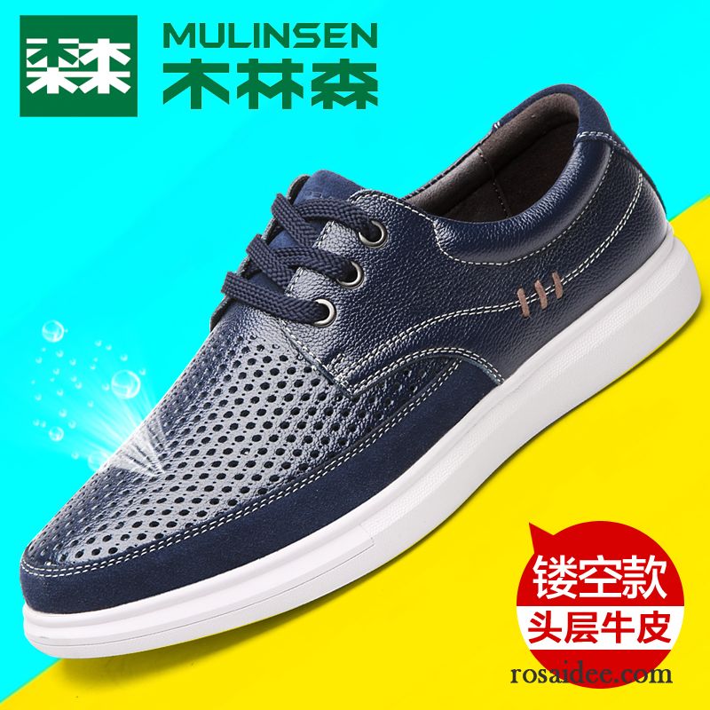 Winter Leder Schuhe Casual Feder Trend Allgleiches Herren Echtleder Herbst Blau Lederschue Schuhe Neue Skaterschuhe Günstig